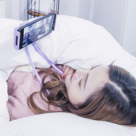 Lazy Bracket Universal 360 Degree Rotation Flexible Phone Selfie Holder Snake-like Neck Bed Mount Anti-skid For Phone 7 color "100% brand"